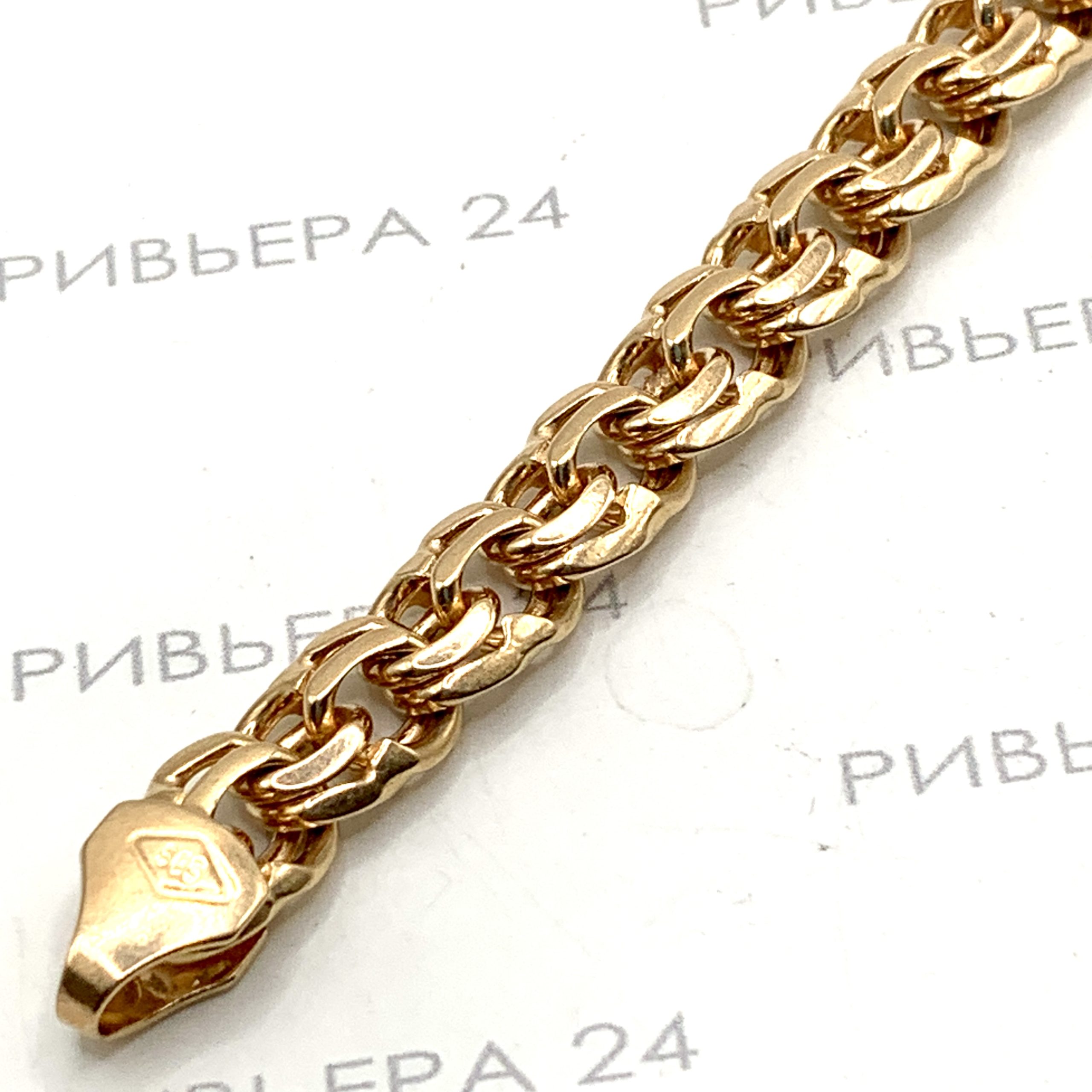 Золотой браслет Бисмарк 585 пробы 33.0 грамма р. 24см Золотой браслет Бисмарк 585 пробы 33.0 грамма р. 24см